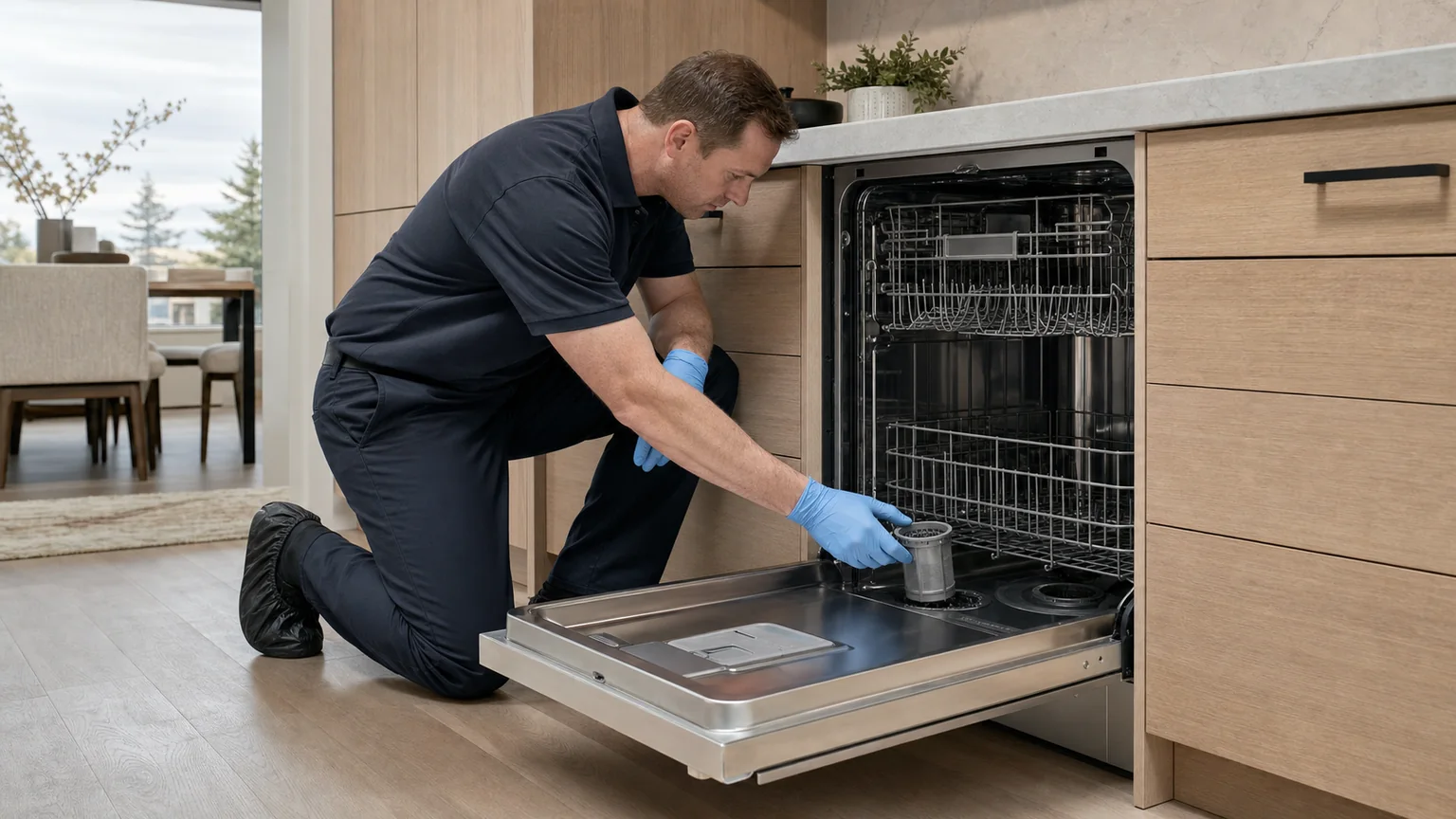 Panel-ready dishwasher service