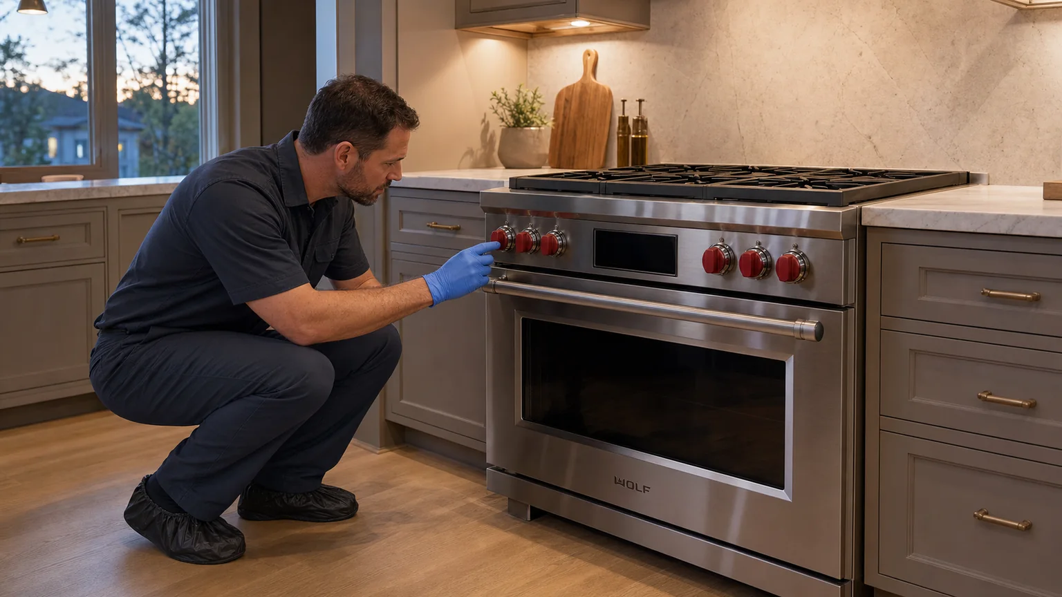 Professional dual-fuel range service