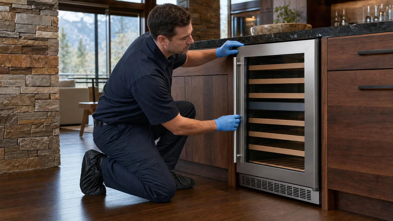Undercounter wine-storage service